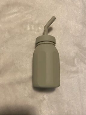 3/$10 Bundle - Melli Silicone Sippy Bottle with Straw - Grey